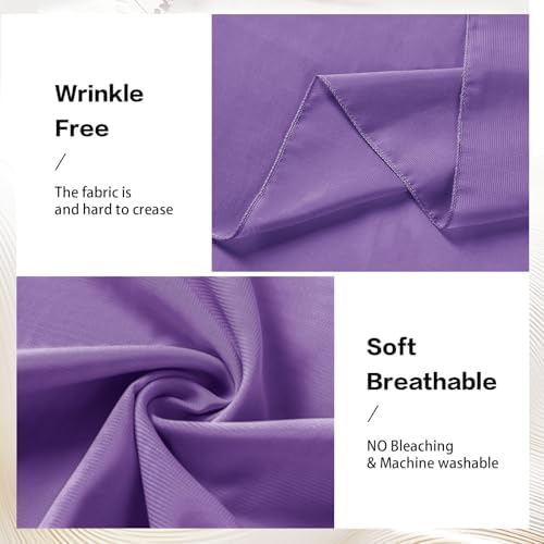 Purple Backdrop Curtains for Parties, Chiffon Photo Backdrop Drapes 2 Panels 5x8ft Sheer Outdoor Curtain for, alternate view