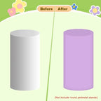 Purple Cylinder Cover Set of 3 Lavender Pedestal Covers in Lavender, alternate view 3