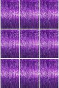 Purple Foil Fringe Backdrop Curtains, 3.3x6.6ft, 9pcs in 3.3x6.6ft