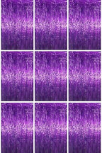 Purple Foil Fringe Backdrop Curtains, 3.3x6.6ft, 9pcs in 3.3x6.6ft