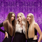 Purple Foil Fringe Backdrop Curtains, 3.3x6.6ft, 9pcs in 3.3x6.6ft, alternate view 5