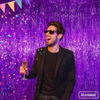 Purple Foil Fringe Backdrop Curtains, 3.3x8.2ft, 3 Pack in 3.3x8.2ft, alternate view 6