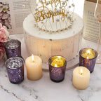 Purple Mercury Glass Tea Light Holders Set of 36 - Elegant Votive Candle Holders for Weddings, Showers and Home, alternate