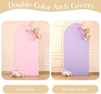 Purple Pink Arch Backdrop Cover 7.2FT Party Wedding Arch Covers Stretchy Backdrop Decorations Baby Shower Bridal, alternate