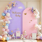 Purple Pink Arch Backdrop Cover 7.2FT Party Wedding Arch Covers Stretchy Backdrop Decorations Baby Shower Bridal, alternate