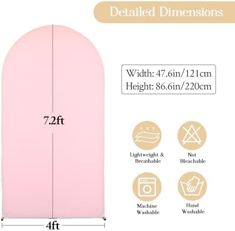 Purple Pink Arch Backdrop Cover 7.2FT Party Wedding Arch Covers Stretchy Backdrop Decorations Baby Shower Bridal, alternate