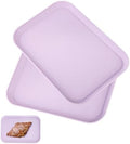 Purple Plastic Serving Platters and Trays, Serving Dishes for Entertaining, Rectangular Platters for Serving