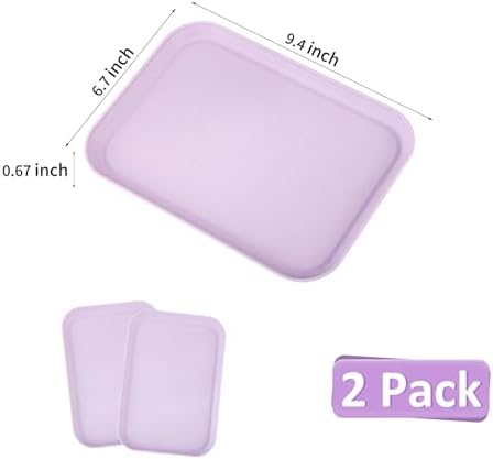 Purple Plastic Serving Platters and Trays, Serving Dishes for Entertaining, Rectangular Platters for Serving, alternate view