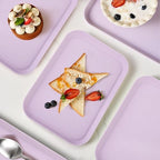 Purple Plastic Serving Platters and Trays, Serving Dishes for Entertaining, Rectangular Platters for Serving, alternate view
