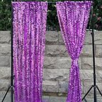 Purple Sequin Backdrop,18MM Large Sequin 4x10 ft, 2 Panel in 4 ft W x 10 ft L (2 Panels) in Purple, alternate view 4