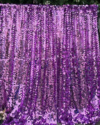 Purple Sequin Backdrop,18MM Large Sequin 4x10 ft, 2 Panel in 4 ft W x 10 ft L (2 Panels) in Purple, alternate view 5