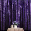 Purple Sequin Backdrop, 6Ft x 8Ft Glitter Photography Background Curtains for Halloween Party Wedding Birthday