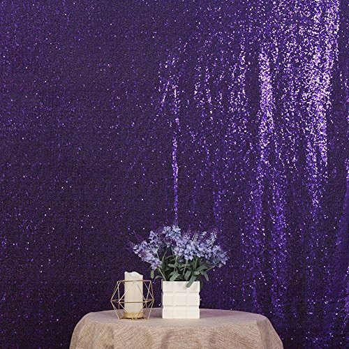 Purple Sequin Backdrop, 6Ft x 8Ft Glitter Photography Background Curtains for Halloween Party Wedding Birthday, alternate