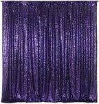 Purple Sequin Backdrop,8FT x 10FT Sequin Photography Backdrop Curtain for Halloween Party Birthday Decoration in