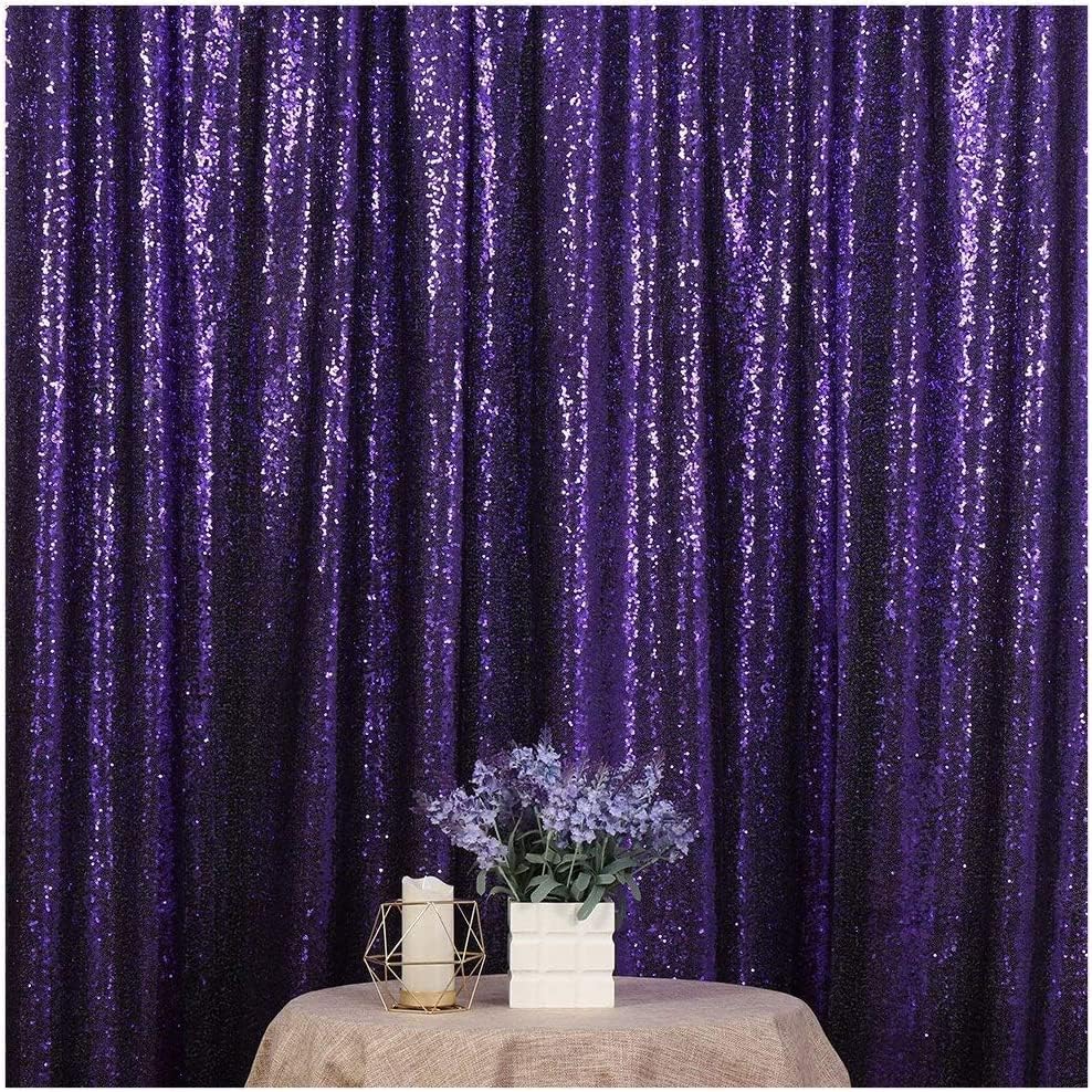 Purple Sequin Backdrop,8FT x 10FT Sequin Photography Backdrop Curtain for Halloween Party Birthday Decoration in, alternate