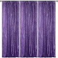 Purple Sequin Backdrop Curtain 3 Panels 2FTx8FT Glitter Purple Background Drapes Sparkle Photography Backdrop
