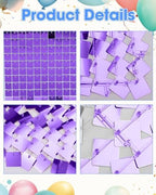 Purple Shimmer Wall Backdrop, 24 Panels, 6x4 Ft Photo Backdrop in 6x4 Ft, alternate view 6