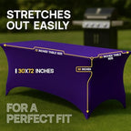 Purple Spandex Table Covers 6ft, 2 Pack - Elegant, Durable, Stretchy 6ft Table Cover Fitted, Wrinkle and Stain, alternate