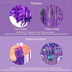 Purple Tinsel Curtain Party Backdrop - 3.2ft x 8.2ft - Pack of 2, alternate view 4