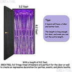 Purple Tinsel Curtain Party Backdrop - 3.2ft x 8.2ft - Pack of 2, alternate view 6