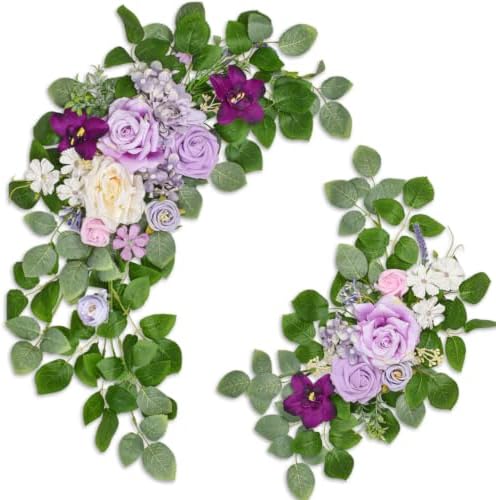 Purple Wedding Arch Flowers, Artificial Flowers for Wedding Arch