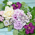 Purple Wedding Arch Flowers, Artificial Flowers for Wedding Arch, alternate view 2