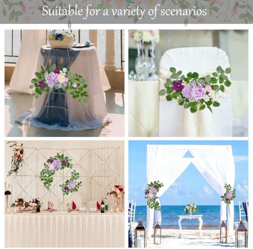 Purple Wedding Arch Flowers, Artificial Flowers for Wedding Arch, alternate view 7