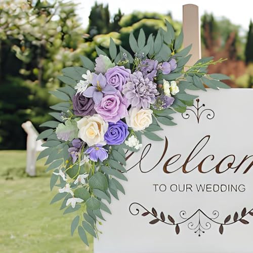 Purple Wedding Arch Flowers Set of 2, alternate view 5