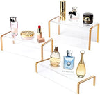 Purse Display Stand, 6mm Thick Clear Acrylic Risers Display Stands, Gold Shoe Display Riser, 3 Pack Luxury, alternate view 3