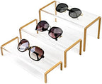 Purse Display Stand, 6mm Thick Clear Acrylic Risers Display Stands, Gold Shoe Display Riser, 3 Pack Luxury, alternate view 5