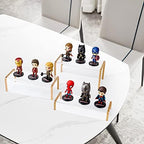 Purse Display Stand, 6mm Thick Clear Acrylic Risers Display Stands, Gold Shoe Display Riser, 3 Pack Luxury, alternate view 6