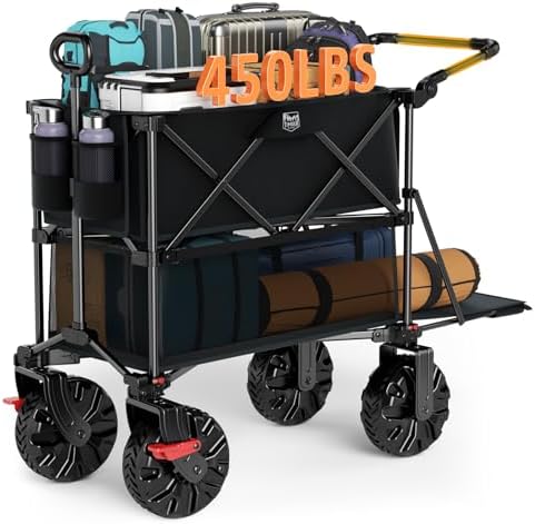 Push & Pull Double Decker Wagon, 400L Capacity & 450lb Load