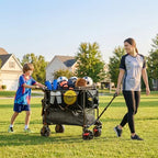 Push & Pull Double Decker Wagon, 400L Capacity & 450lb Load, alternate view 2