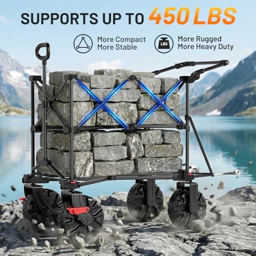 Push & Pull Double Decker Wagon, 400L Capacity & 450lb Load, alternate view 6
