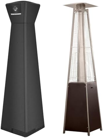 Pyramid Patio Heater Cover Waterproof 90"x 23"x23", Camel