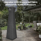 Pyramid Patio Heater Cover Waterproof 90"x 23"x23", Camel, alternate view 3