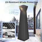 Pyramid Patio Heater Cover Waterproof 90"x 23"x23", Camel, alternate view 5