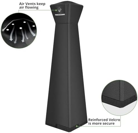 Pyramid Patio Heater Cover Waterproof 90"x 23"x23", Camel, alternate view 6