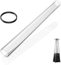 Pyramid Patio Heater Replacement,49.5"x 4" Quartz Glass Tube, Silicone Ring