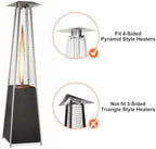 Pyramid Patio Heater Replacement,49.5"x 4" Quartz Glass Tube, Silicone Ring, alternate view 2
