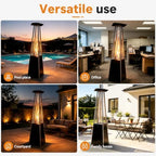 Pyramid Patio Heater Replacement,49.5"x 4" Quartz Glass Tube, Silicone Ring, alternate view 7