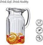Quadly Bandly - Plastic Pitcher (64 oz, 2 Quart), Clear Water Pitcher with Lid, Fridge Jug, BPA-Free, alternate view 3
