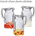 Quadly Bandly - Plastic Pitcher (64 oz, 2 Quart), Clear Water Pitcher with Lid, Fridge Jug, BPA-Free, alternate view 4