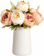 Queen Bee Silk Peony Bouquet with Ceramic Vase Included Large Size 14" Wedding Centerpiece Events Birthday Gift