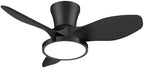 Quiet Ceiling Fan with LED Light DC Motor 32 inch Large Air Volume Remote Control for Kitchen Bedroom Dining