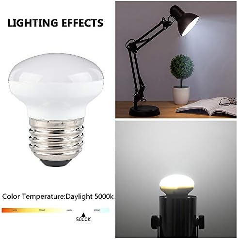 R14 LED Bulbs,4W 25W Equivalent, E26 Base, Daylight White, alternate view 2