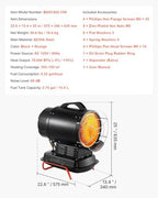 Radiant Heater, 70000 BTU Portable Space Heater with Handle, 8 Hour Heating, Adjustable Temperature, Indoor &, alternate view