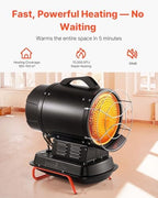 Radiant Heater, 70000 BTU Portable Space Heater with Handle, 8 Hour Heating, Adjustable Temperature, Indoor &, alternate view