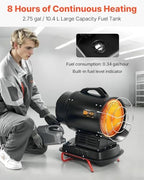 Radiant Heater, 70000 BTU Portable Space Heater with Handle, 8 Hour Heating, Adjustable Temperature, Indoor &, alternate view