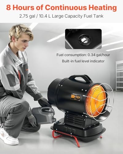 Radiant Heater, 70000 BTU Portable Space Heater with Handle, 8 Hour Heating, Adjustable Temperature, Indoor &, alternate view